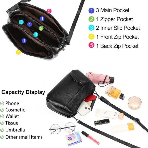 Versatile Crossbody Bag for Women - Stylish & Compact with Adjustable Strap - Picture 4 of 9